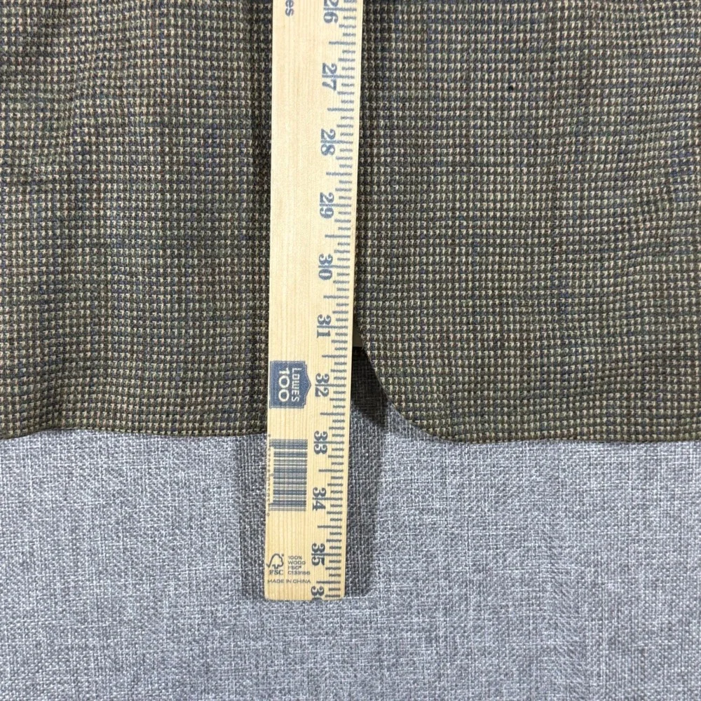 VTG Vestire Sport Coat Mens L Brown Tan Houndstooth Blazer Academia Professor